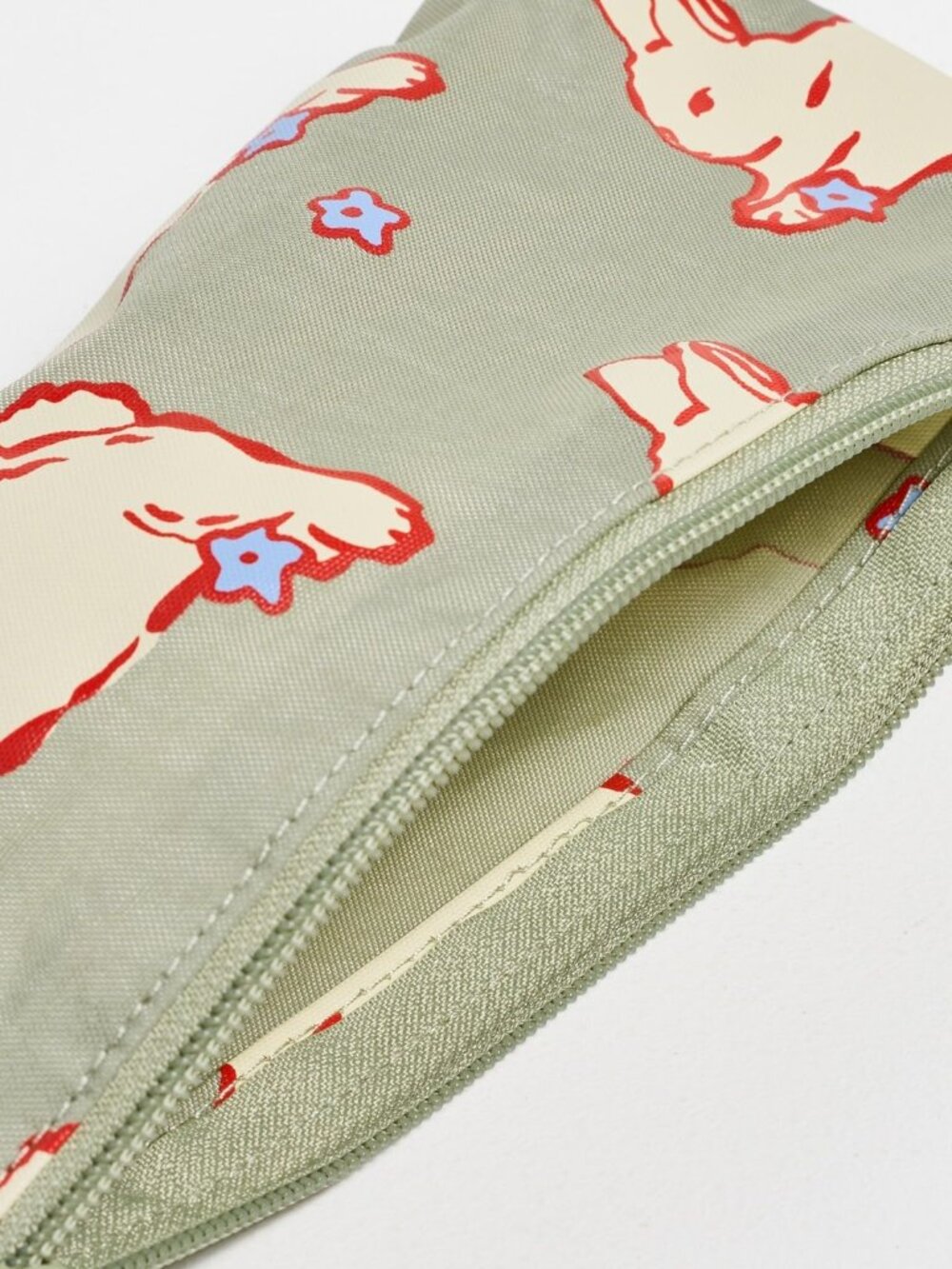 NWT Baggu Flat Pouch Set - Spring Animals (Butterflies, Bunnies, Lambs) - Picture 4 of 5
